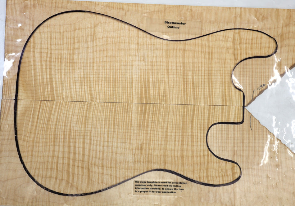 Maple Flame Guitar set, 0.28" thick (HIGH FIGURE 4★) - Stock# 6-5130