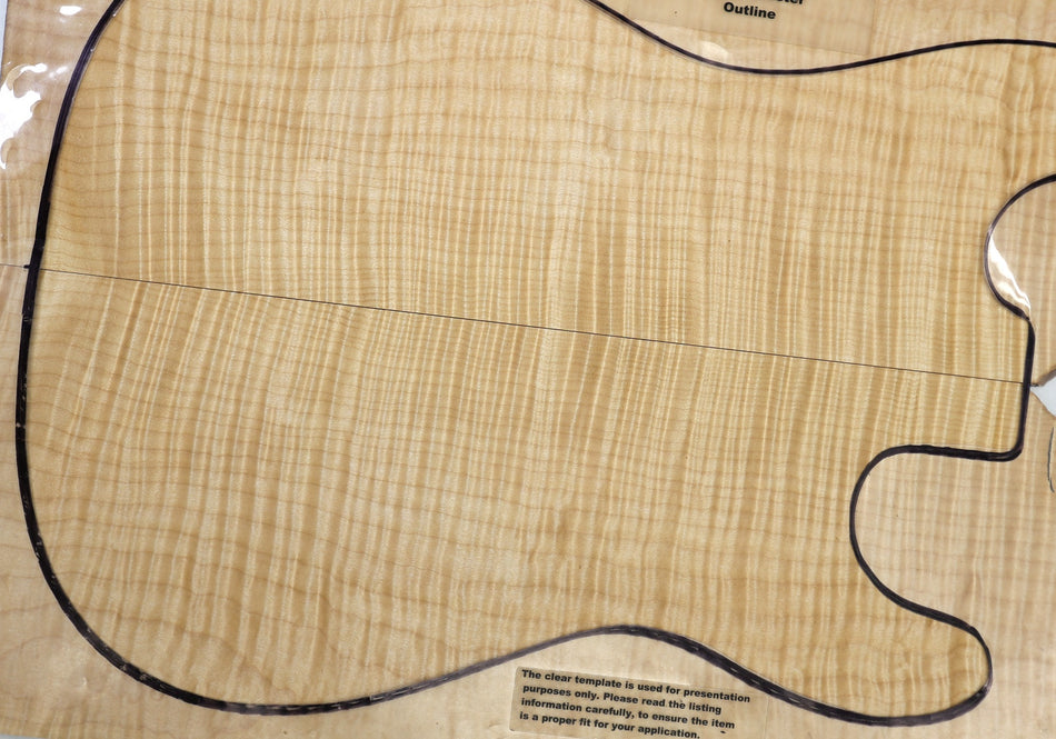 Maple Flame Guitar set, 0.28" thick (HIGH FIGURE 4★) - Stock# 6-5130
