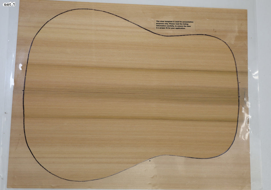 Red Cedar Dreadnought, 2 Guitar Sets 0.135" thick (+Factory) - Stock# 6-5133
