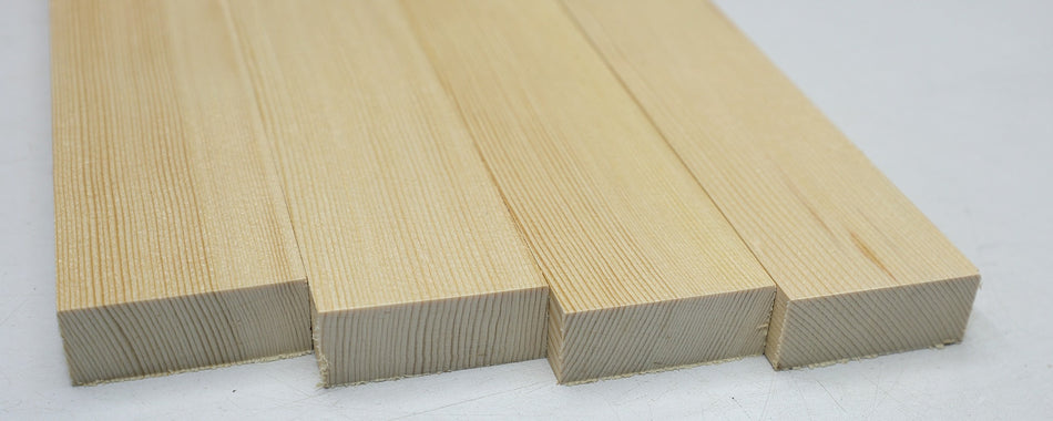 Engelmann Spruce Bracewood, 4 blocks 0.8" x 2" x 17" - Stock# 6-5148