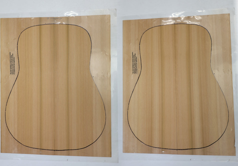 Red Cedar Dreadnoguht, 2 Guitar Sets, 0.135" thick (Professional) - Stock# 6-5155