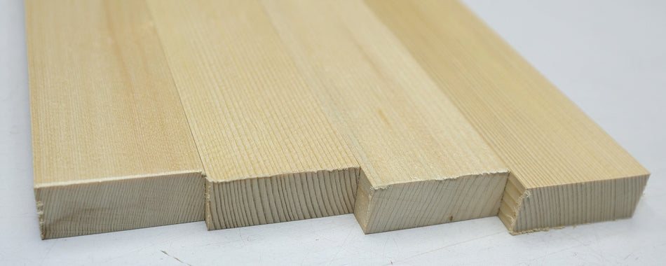 Engelmann Spruce Bracewood, 4 blocks 0.8" x 2" x 17" - Stock# 6-5158