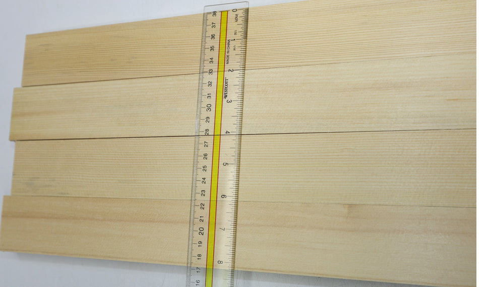 Engelmann Spruce Bracewood, 4 blocks 0.8" x 2" x 17" - Stock# 6-5158