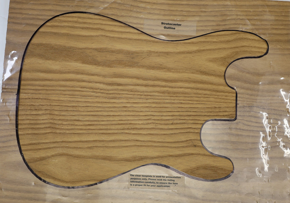 Torrefied White Ash body blank, unglued 2pc, 1.92" thick (HIGH GRADE) - Stock# 6-5177