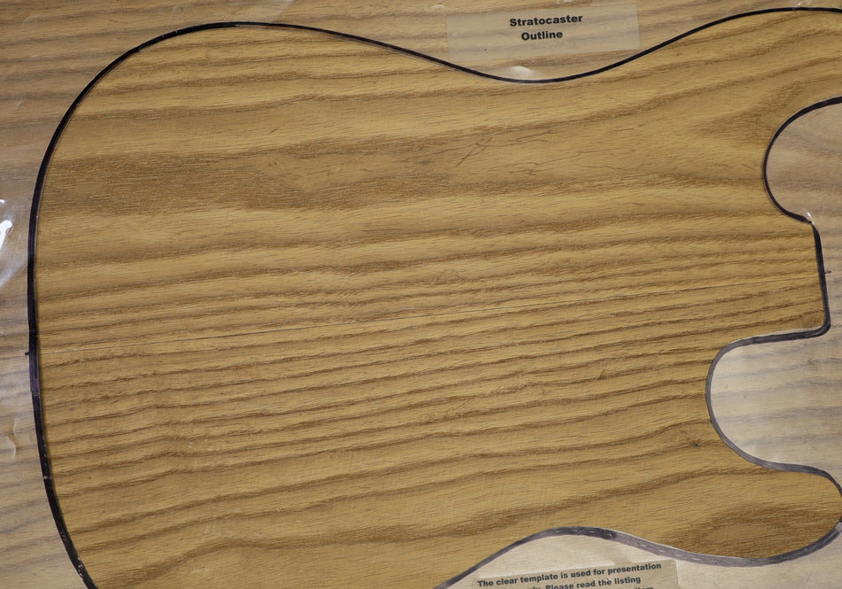 Torrefied White Ash body blank, unglued 2pc, 1.92" thick (HIGH GRADE) - Stock# 6-5177