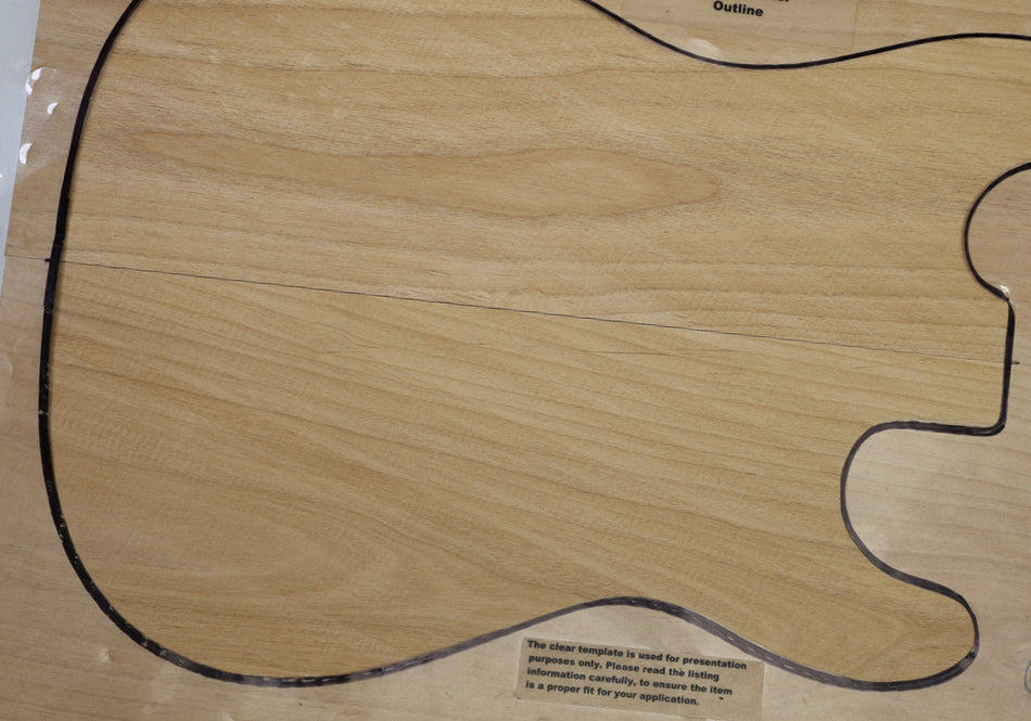 Alder body blank, unglued 2pc, 1.78" thick (HIGH GRADE 4★) - Stock# 6-5178