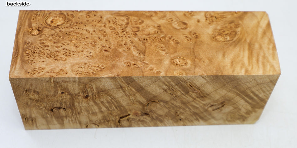 Maple Burl Spindle 2.9" x 8.5" long (HIGH FIGURE) - Stock# 6-5182