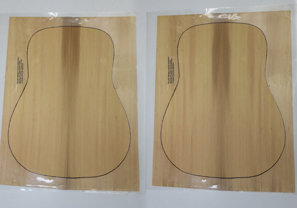 Red Cedar Dreadnought, 2 Guitar Sets, 0.15" thick (Custom, 2nd) - Stock# 6-5201