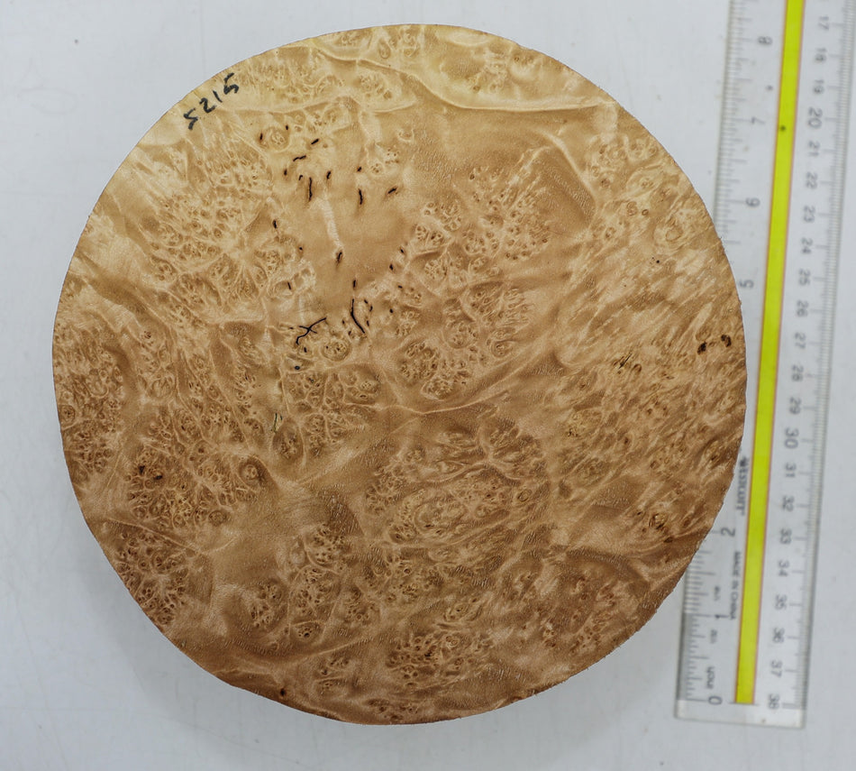 Maple Burl Round 7" diameter x 3" (PREMIUM FIGURE) - Stock# 6-5215
