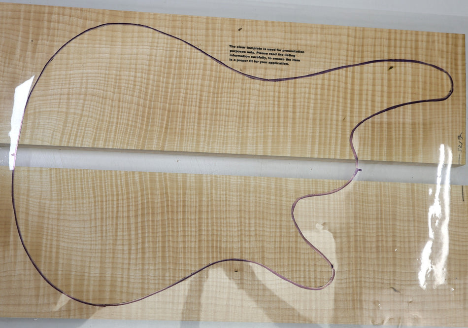 Maple Flame BassWing / Mandolin / Violin set, 1" thick (+GREAT FIGURE +3★) - Stock# 6-5217