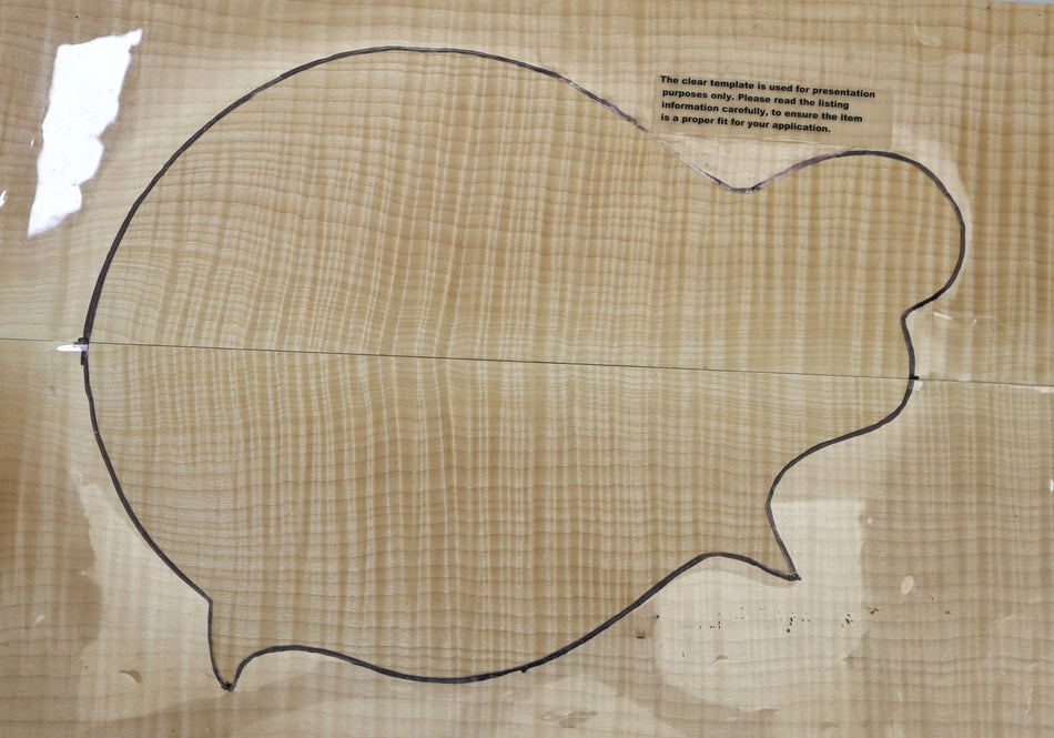 Maple Flame BassWing / Mandolin / Violin set, 1" thick (+GREAT FIGURE +3★) - Stock# 6-5217