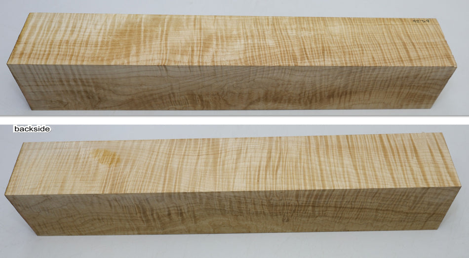 Maple Flame Spindle Square 3" x 18.5" long (HIGH FIGURE) - Stock# 6-5239