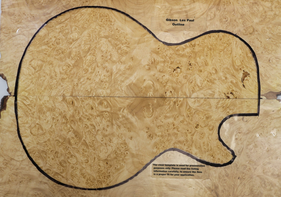 Maple Burl Guitar set, 0.64" thick (+HIGH FIGURE +4★) - Stock# 6-5242