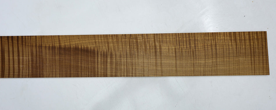 Torrefied Maple Flame Bass Fingerboard, 0.37" x 4" x 34.8" unslotted (GREAT FIGURE) - Stock# 6-5258