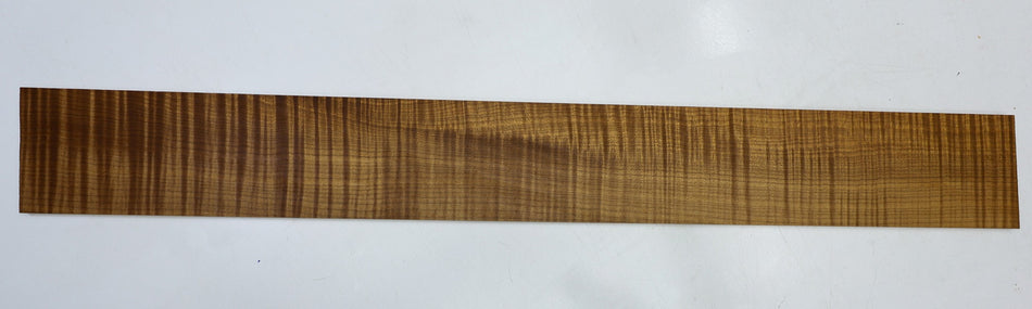 Torrefied Maple Flame Bass Fingerboard, 0.37" x 4" x 34.8" unslotted (GREAT FIGURE) - Stock# 6-5258