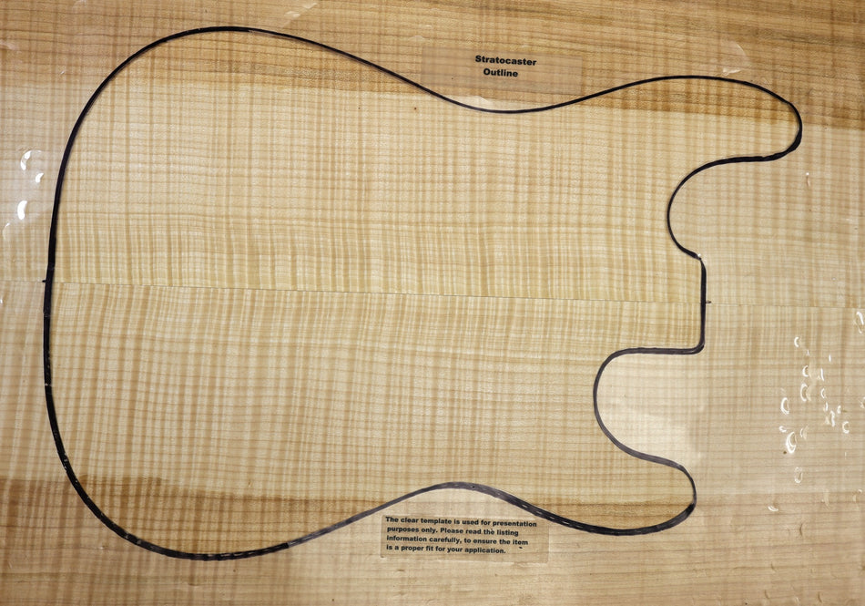 Maple Flame Small Body Archtop set, 1.93" thick (GREAT FIGURE) - Stock# 6-5261