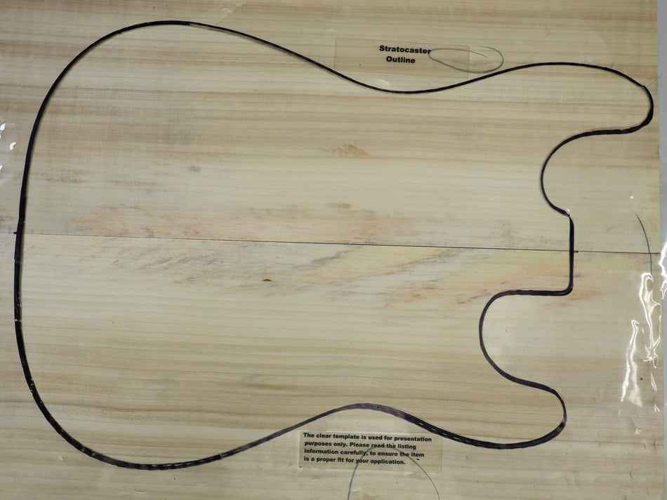 Tulip Poplar body blank, unglued 2pc, 1.78" thick - Stock# 6-5282