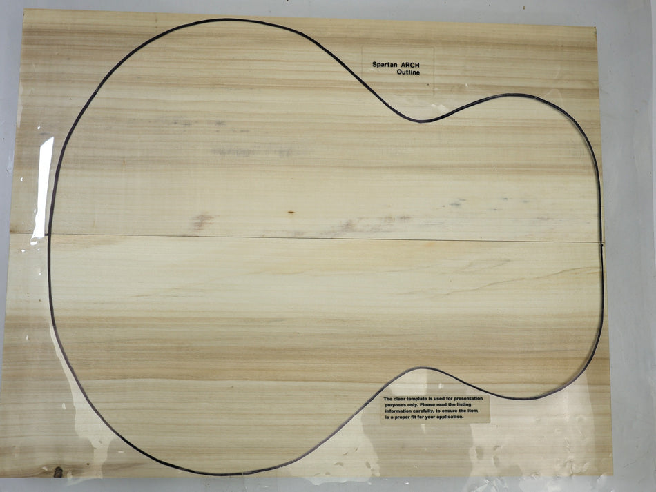 Tulip Poplar body blank, unglued 2pc, 1.78" thick - Stock# 6-5282