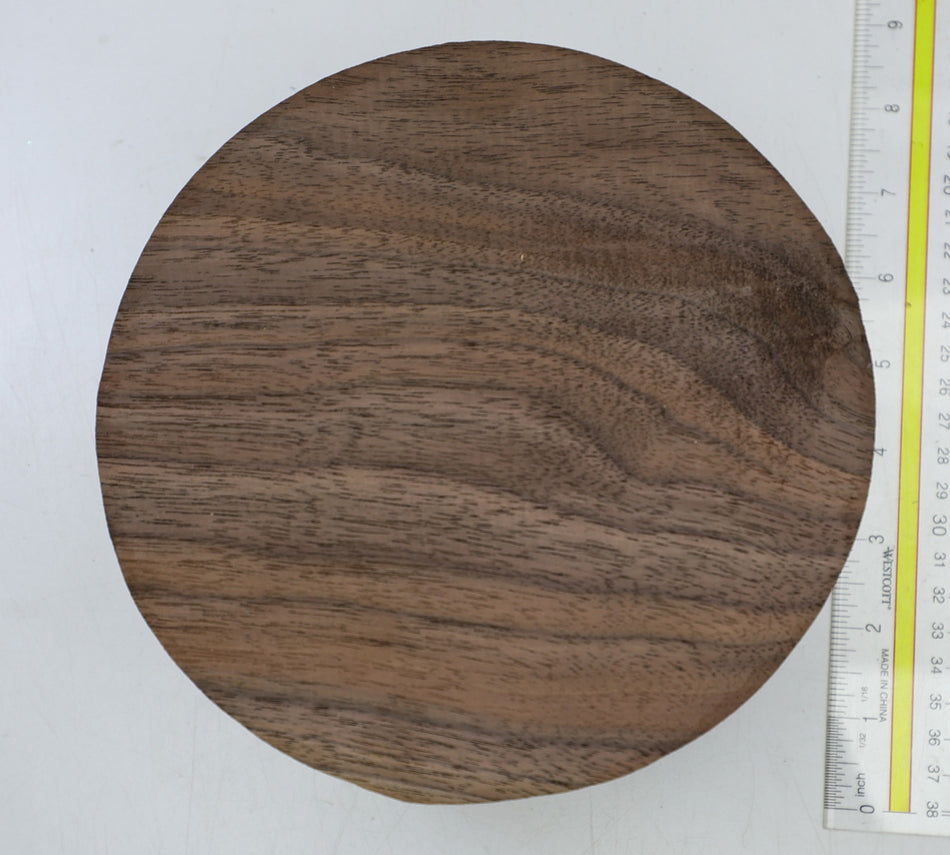 Walnut (Black) Round 7" diameter x 3.8" - Stock# 6-5289