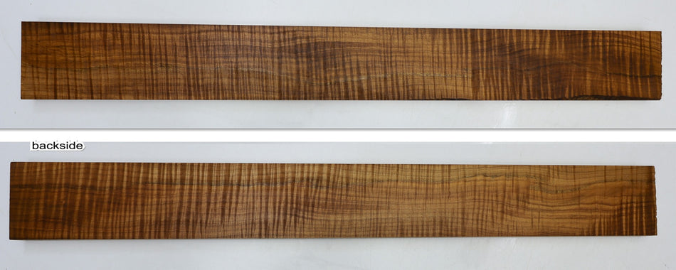 Torrefied Maple Flame Neck Blank 0.94" x 3.6" x 31.3" (HIGH FIGURE 4★) - Stock# 6-5294