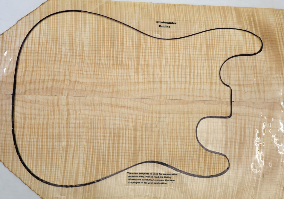 Maple Flame Guitar set, 0.25" thick (PREMIUM FIGURE 5★) - Stock# 6-5330