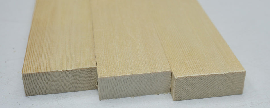 Engelmann Spruce Bracewood, 3 blocks 0.8" x 2" x 21" - Stock# 6-5333