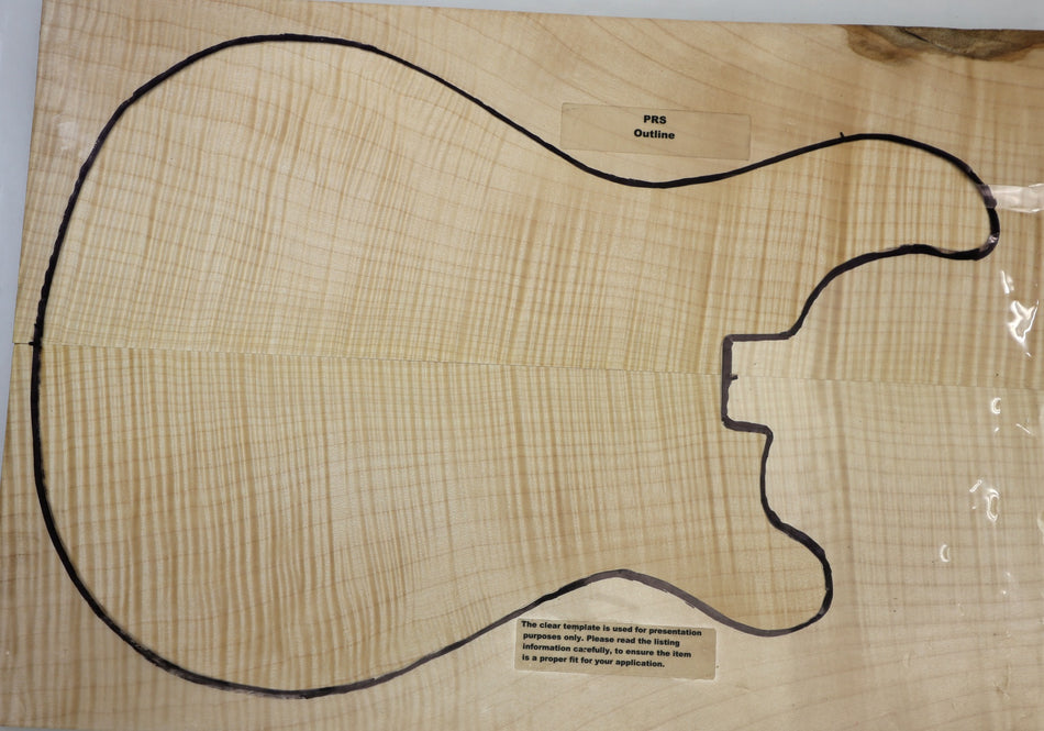 Maple Flame small Archtop set, 0.92" thick (HIGH FIGURE) - Stock# 6-5343