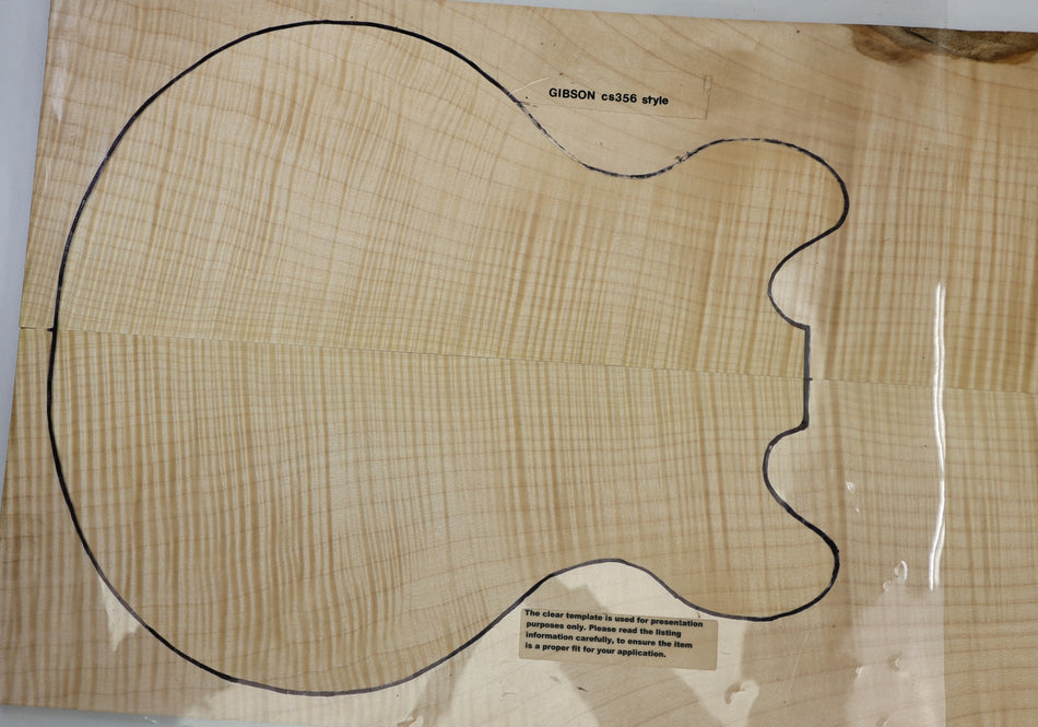 Maple Flame small Archtop set, 0.92" thick (HIGH FIGURE) - Stock# 6-5343
