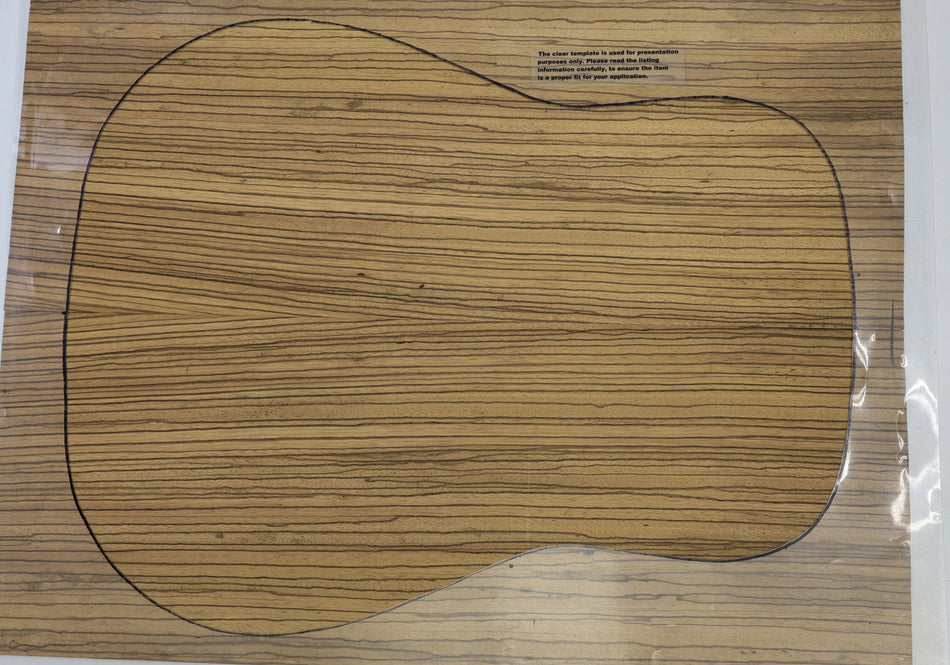 Zebrawood Guitar set, 0.14" thick - Stock# 6-5358
