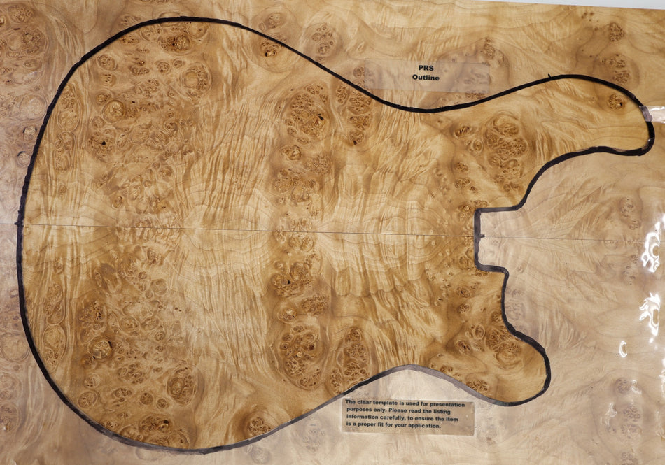 Maple Burl Guitar set, 0.6" thick (GREAT FIGURE) - Stock# 6-5367