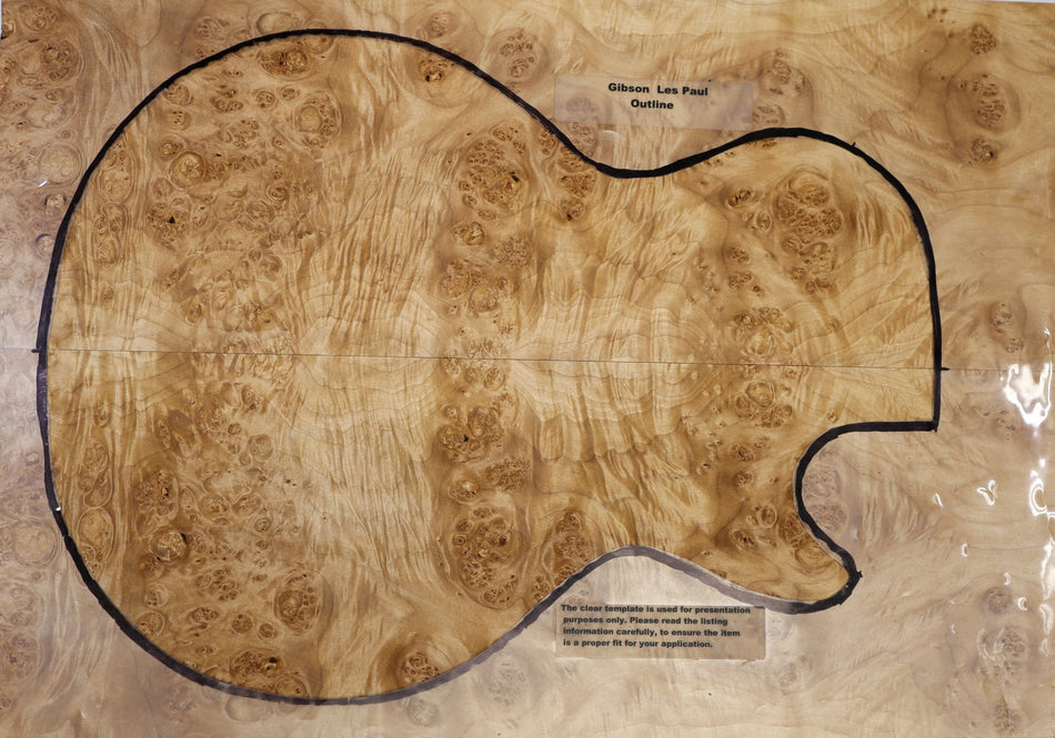 Maple Burl Guitar set, 0.6" thick (GREAT FIGURE) - Stock# 6-5367