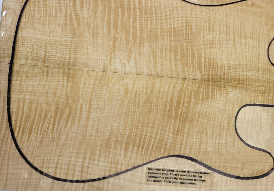 Maple Flame Guitar set, 0.29" thick (HIGH FIGURE 4★) - Stock# 6-5369