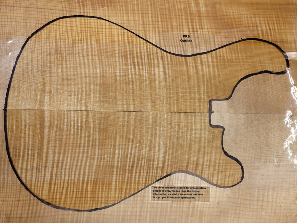 Maple Flame Archtop Guitar set, 1" thick (+GREAT FIGURE +3★) - Stock# 6-5370