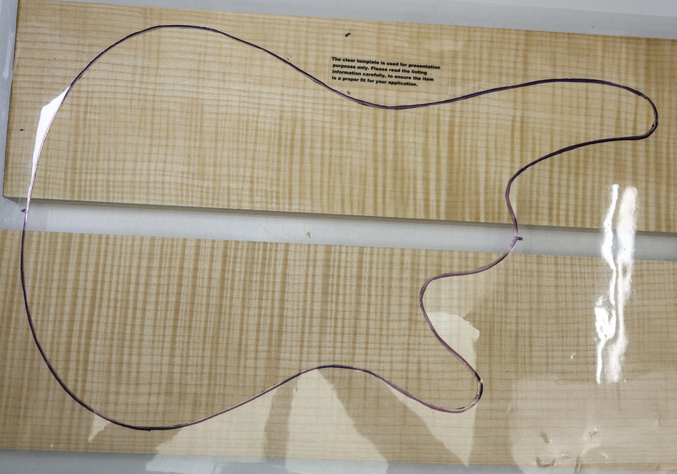 Maple Flame Mandolin / Violin set, 0.98" thick (HIGH FIGURE) - Stock# 6-5385