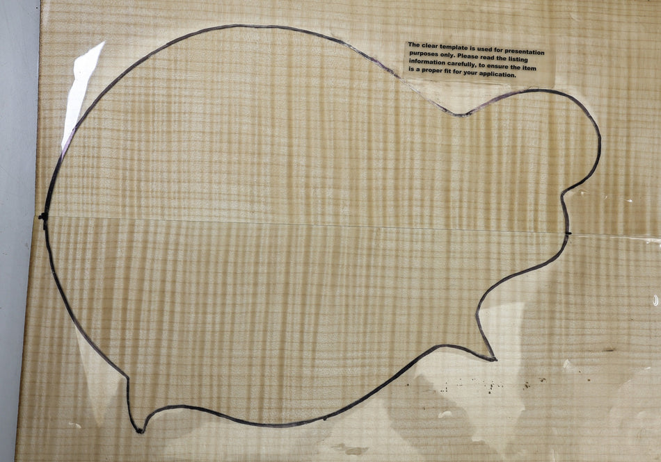 Maple Flame Mandolin / Violin set, 0.98" thick (HIGH FIGURE) - Stock# 6-5385