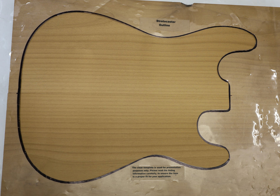 Torrefied Alder body blank, unglued 2pc, 1.76" thick (HIGH GRADE) - Stock# 6-5387