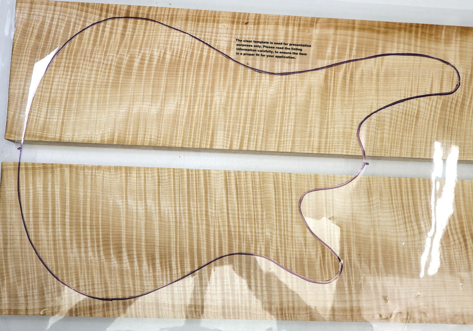 Maple Flame Mandolin / Violin set, 1" thick (+HIGH FIGURE) - Stock# 6-5400