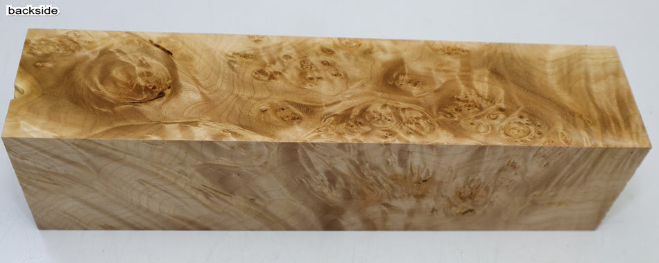 Maple Burl Spindle Square 2.82" x 11.75" long (HIGH FIGURE) - Stock# 6-5413
