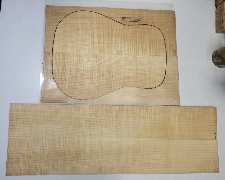 Back & Side set Maple Flame, Dreadnought (Great Figure) - Stock# 6-5415