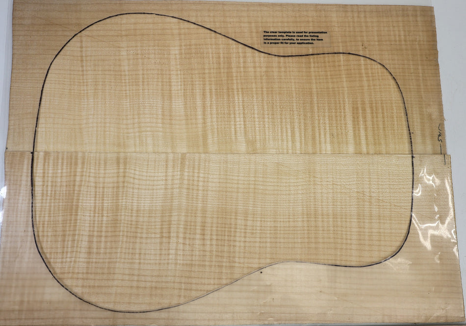 Back & Side set Maple Flame, Dreadnought (Great Figure) - Stock# 6-5415