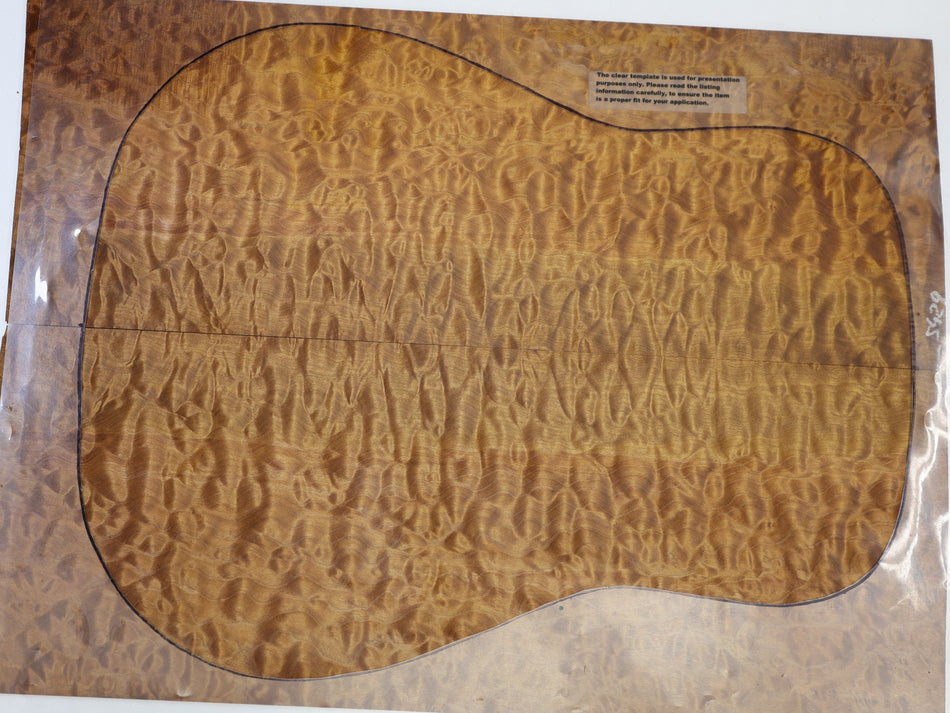 Torrefied Maple Quilt Guitar set, 0.2" thick (HIGH FIGURE) - Stock# 6-5529