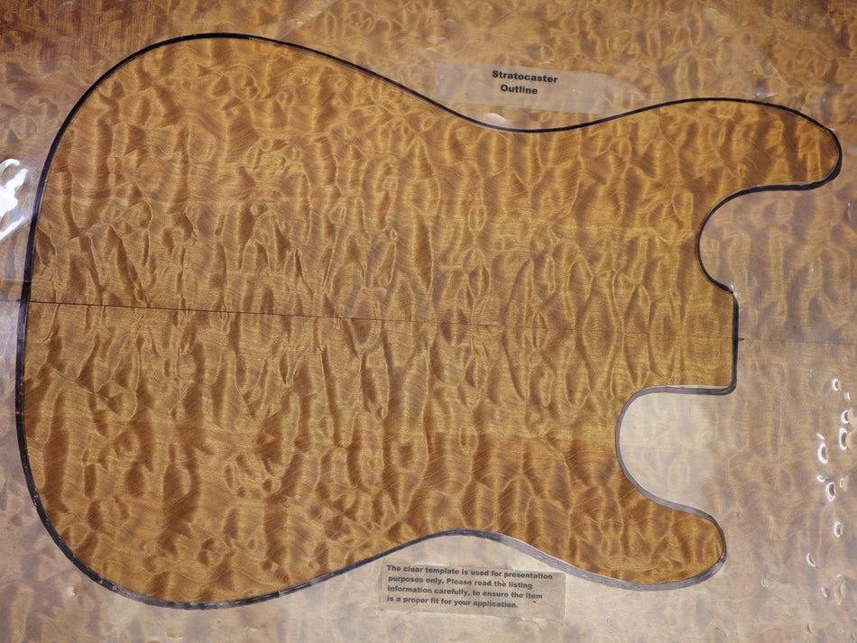 Torrefied Maple Quilt Guitar set, 0.2" thick (HIGH FIGURE) - Stock# 6-5529