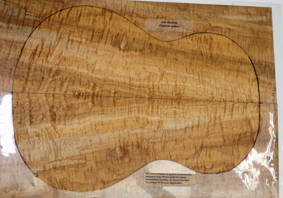 Back & Side set Maple Quilt, Dreadnought (GREAT FIGURE) - Stock# 6-5431