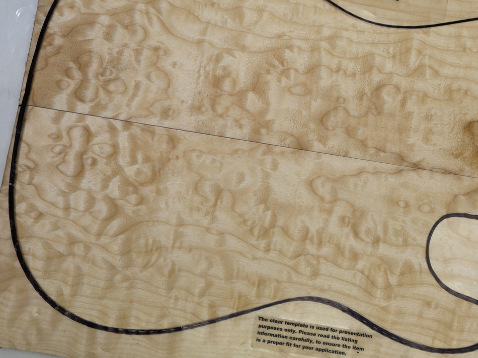 Maple Quilt Guitar set, 0.25" thick (Good Figure) - Stock# 6-5435