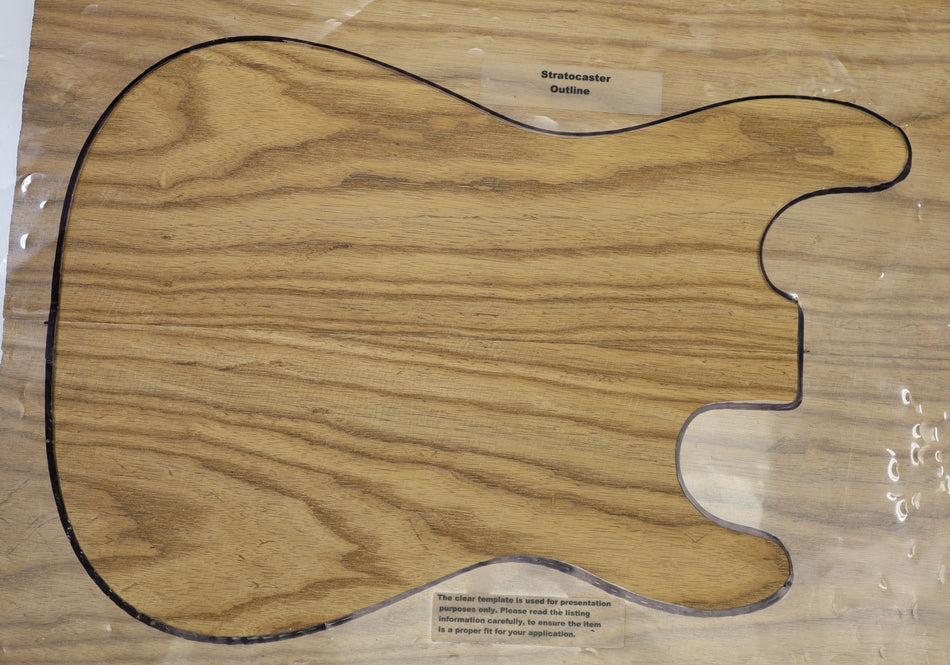 Torrefied White Ash body blank, unglued 2pc, 1.86" thick (HIGH GRADE) - Stock# 6-5439