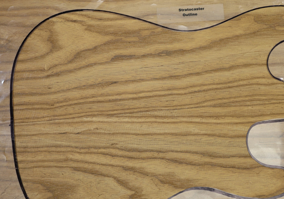 Torrefied White Ash body blank, unglued 2pc, 1.86" thick (HIGH GRADE) - Stock# 6-5439