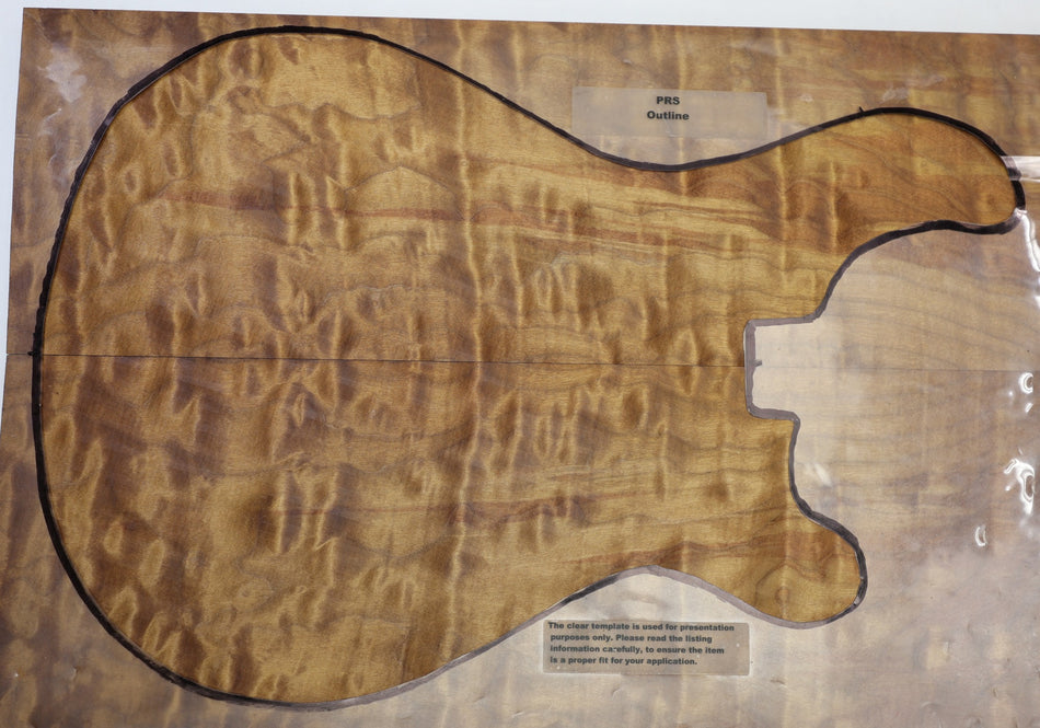 Torrefied Maple Quilt Guitar set, 0.98" thick (Good Figure) - Stock# 6-5452