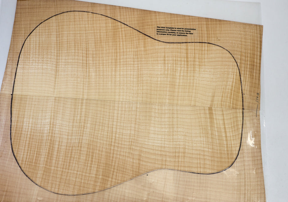 Back & Side set Maple Flame, OM / Classical (GREAT FIGURE) - Stock# 6-5528