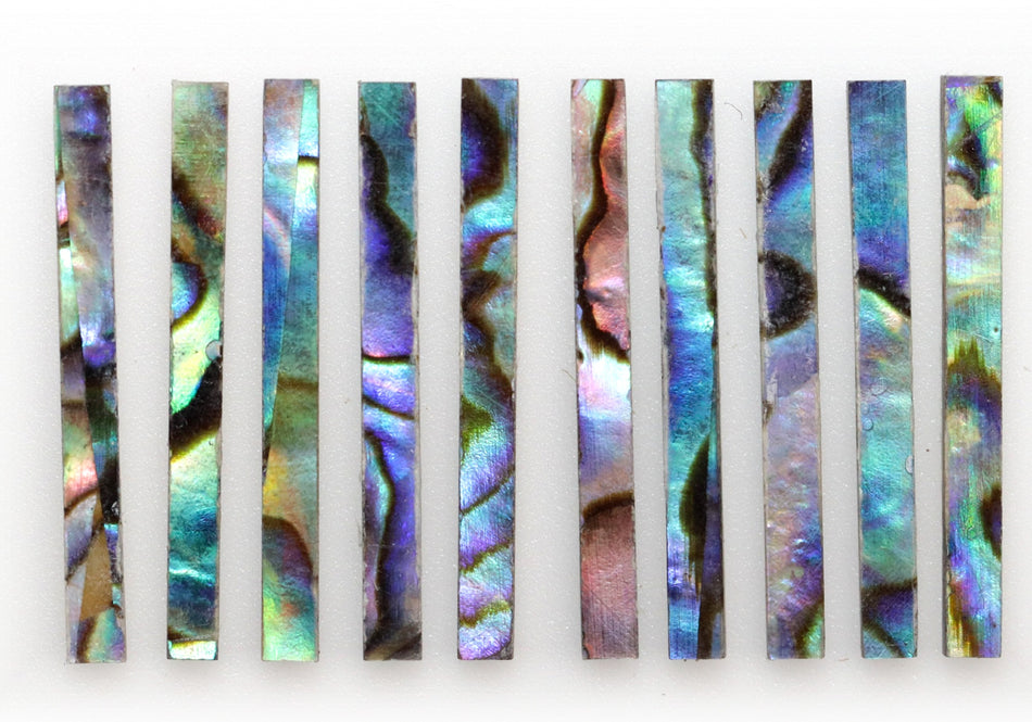 Laminated Abalone, 10 Straight pieces (20 * 2 * 1.5mm)