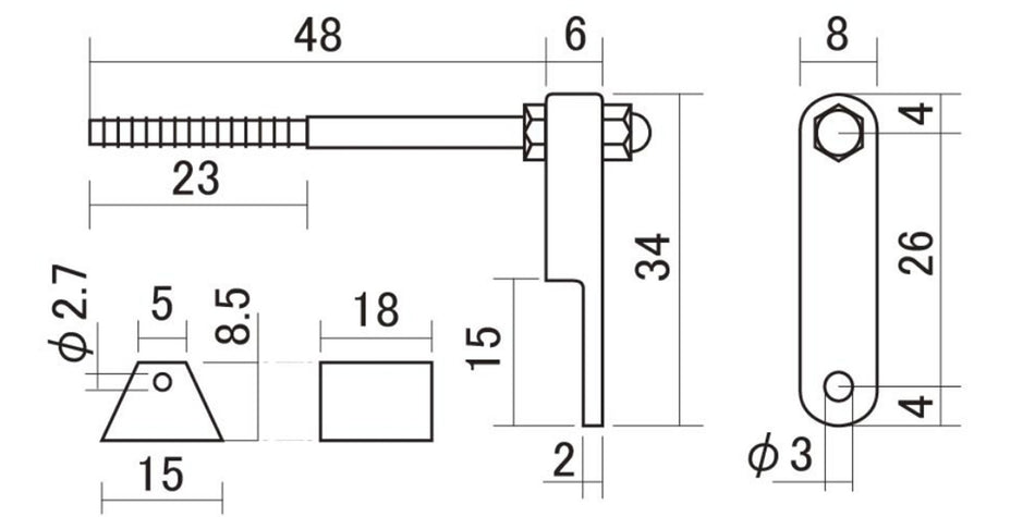 Archtop Pickguard Bracket, Nickel or Gold